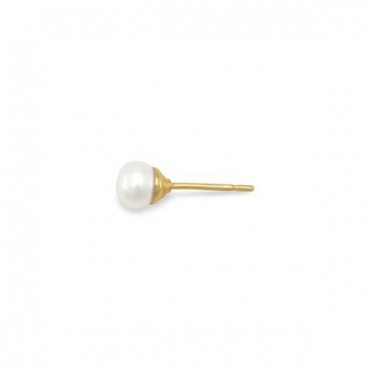 14 Karat Gold Plated Cultured Freshwater Pearl Stud Earrings