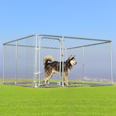 7.5 Ft. x 7.5 Ft. Large Pet Dog Run House Kennel Shade Cage