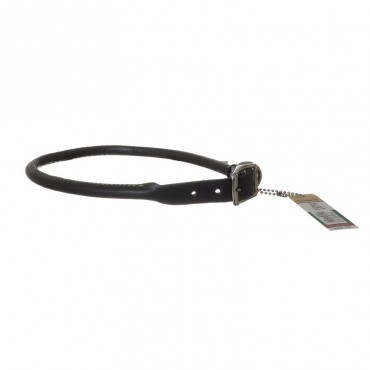Circle T Pet Leather Round Collar - Black - 20 Neck