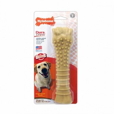 Nylabone Dura Chew Souper Bone - Peanut Butter Flavor - 7.75 in. Bone - For Dogs over 50 lbs