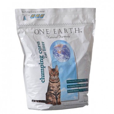 One Earth Natural Corn Cobb Clumping Cat Litter - 7 lbs