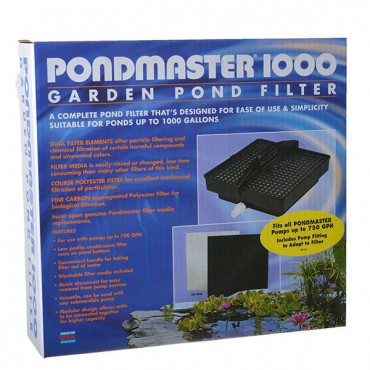 Pond master 1000 Garden Pond Filter Only - 700 GPH - Up to 1,000 Gallons