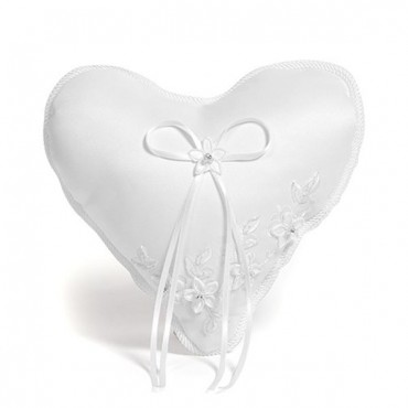 Floral Fantasy Heart Shaped Ring Pillow