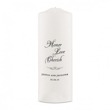 Honor Love Cherish Personalized Unity Candle