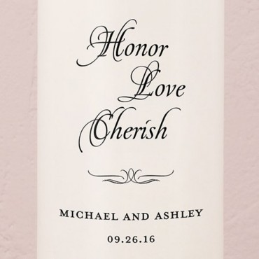 Honor Love Cherish Personalized Unity Candle