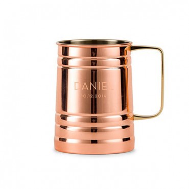 Modern Font Personalized Moscow Mule Stein