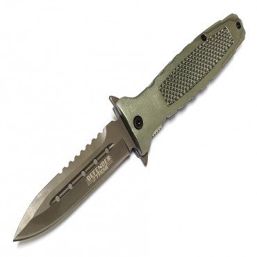 8.5 in. Silver Folding Spring Assisted Knife 440 Stainless