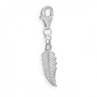 Feather Charm with Lobster Clasp