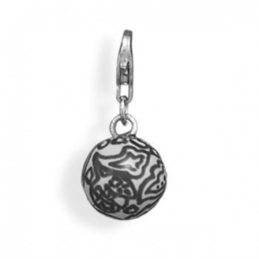 Paisley Bead Charm with Lobster Clasp