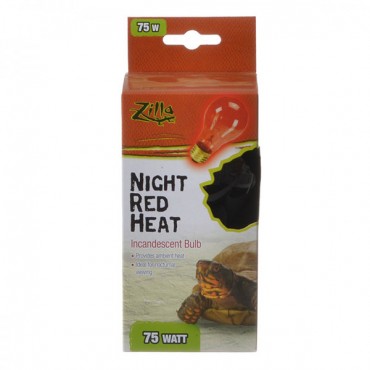 Zilla Incandescent Night Red Heat Bulb for Reptiles - 75 Watt - 2 Pieces