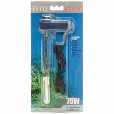 Elite Radiant Aquarium Heater - 75 Watts - 8 in. Long - 2 Pieces