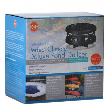 K&H Pet Products Thermos-Pond Perfect Climate Deluxe Pond De-Icer - 750 Watts with 12 in. Cord