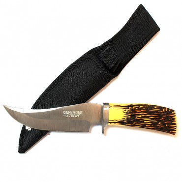 10.5 in. Defender Xtreme Silver Hunting Knife with Sheath