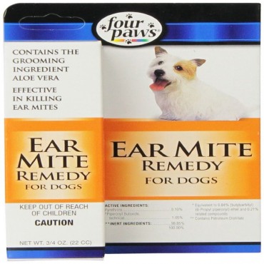 Four Paws Ear Mite Remedy for Dogs - 75 oz - 2 Pieces