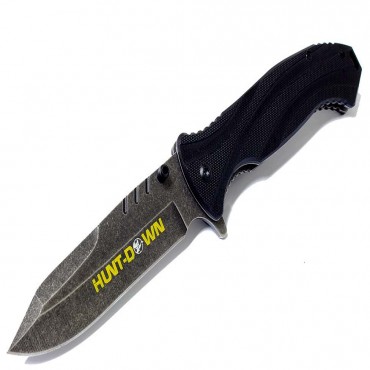 9 in. Hunt-Down Folding Spring Assisted Knife with Belt Clip
