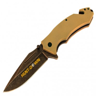 8.5 in. Hunt-Down Folding Spring Assisted Knife with Belt Clip