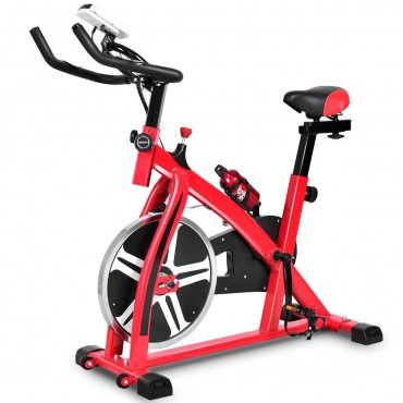 Adjustable Exercise Bicycle Cycling Cardio Fitness With 18 lbs Flywheel