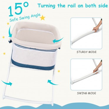 Portable Newborn Rocking Foldaway Baby Crib Bassinet