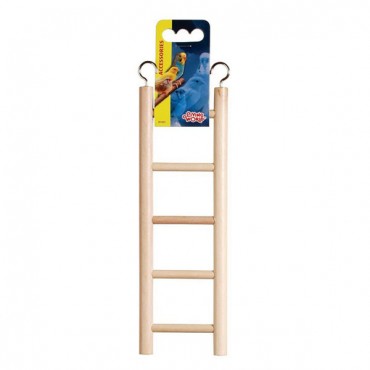Living World Wood Ladders for Bird Cages - 8.75 in.  High - 5 Step Ladder - 4 Pieces