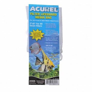 Acurel Filter Lifeguard Media Bag with Drawstring - 8 in. Long x 3 in. Wide - 6 Pieces