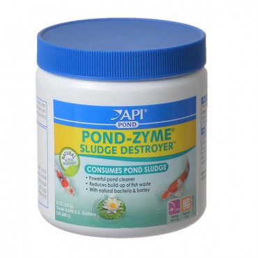 Pond Care Pond Zyme with Barley Heavy Duty Pond Cleaner - 8 oz - Treats 8,000 Gallons