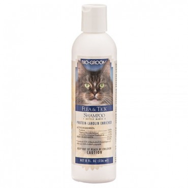 Bio Groom Flea and Tick Shampoo for Cats - 8 oz - 2 Pieces