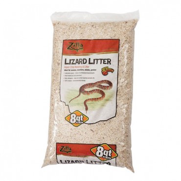 Zilla Lizard Litter - Aspen Chip Bedding and Lutter - 8 Quarts