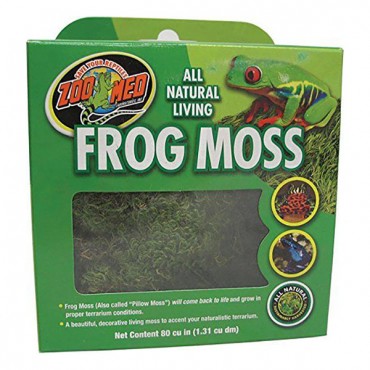 Zoo Med All Natural Living Frog Moss - 80 Cubic Inches - 2 Pieces