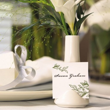 Small White Favor Vase Or Place Card Holder 6