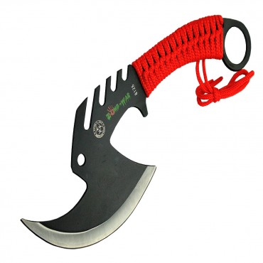 11.5 in. Zomb-War Tactical Axe Stainless Steel Red