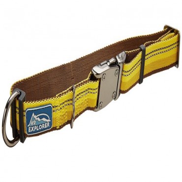 K9 Explorer Reflective Adjustable Dog Collar - Goldenrod - 8 -12 Long x 5 8 Wide