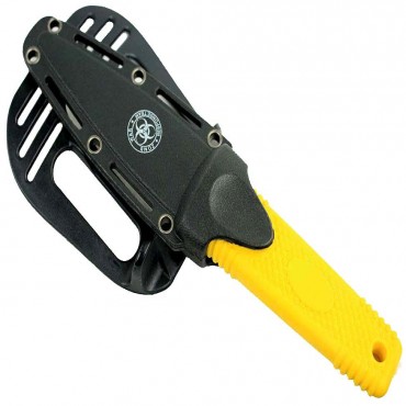 7.75 in. Zomb-War Yellow Boot Hunting Knife with Sheath