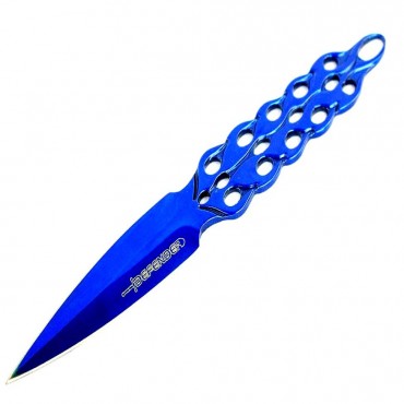 8 in. Defender Blue Flame Throwing Knife with Sheath