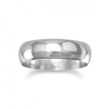Polished 5mm Solid Band Ring