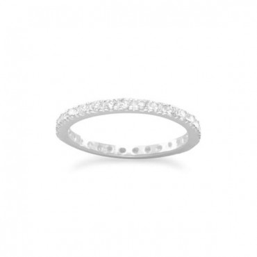 Clear CZ Eternity Band Ring