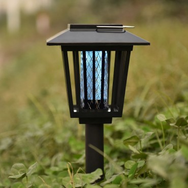 Mosquito Insect Zapper Bugs killer With Solar LED Light Lamp