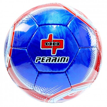 Perrini Indoor Outdoor Sports Blue Red Trim Soccer Ball Size 5