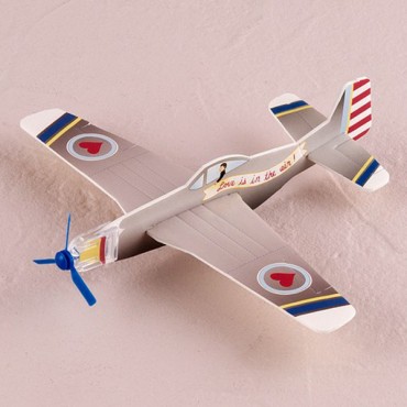Mini Airplane Glider Favors Love Is In The Air - Pack of 12