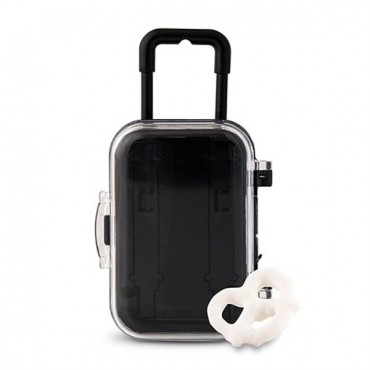 Miniature Travel Trolley With Wheels And Retractable Handle - Pack of 6
