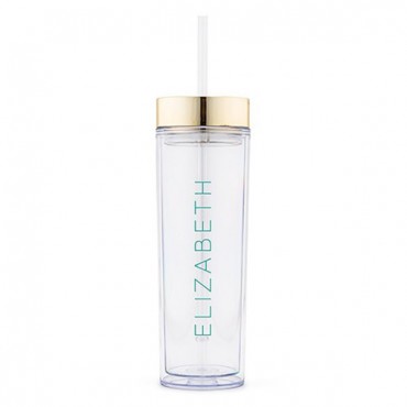 Personalized Plastic Drink Tumbler - Contemporary Vertical Line Printing