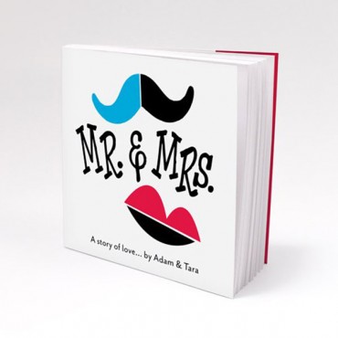 Notepad Favor With Personalized Mr. & Mrs. - A Story Of Love Cover - 12 Pieces
