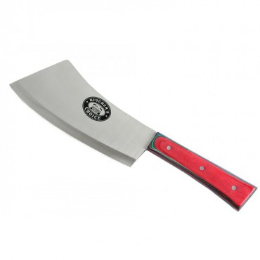 13 in. Defender Xtreme Butcher Knife Stainless Steel Blade with Multicolor Wood Handle