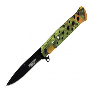 7.25 in. Defender Xtreme Light Green Camouflage Folding Spring Assisted Knife