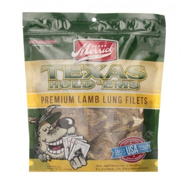 Merrick Texas Hold 'Ems - Premium Lamb Lung Filets - 8 oz
