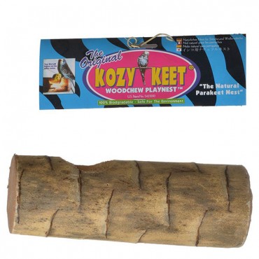 Kozy Keet Woodchew Playnest for Parakeets - 9.25 in. Long x 3.5 in. Wide