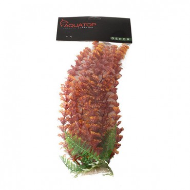 Aqua top Cabomba Aquarium Plant - Fire - 9 in. High w/ Weighted Base - 2 Pieces