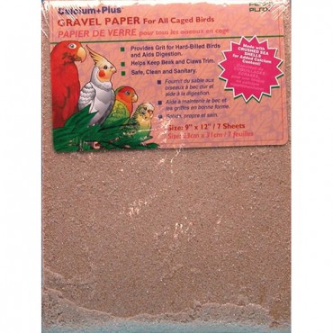 Penn Plax Calcium Plus Gravel Paper for Caged Birds - 9 in. x 12 in. - 7 Pack - 2 Pieces
