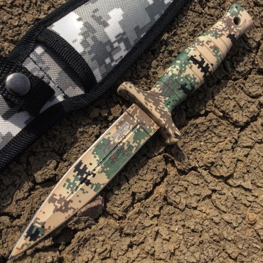 9 in. Defender Xtreme Desert Camo Hunting Knife with Sheath