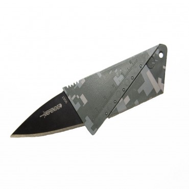 6 in. Card Sized Practical Folding Knife Woodland Digital Camo