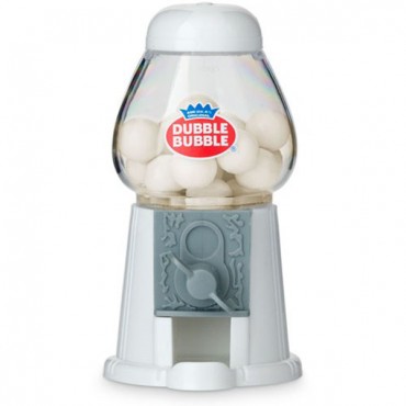 Mini White Gumball Machine Favor With Gumballs - 6 Pieces